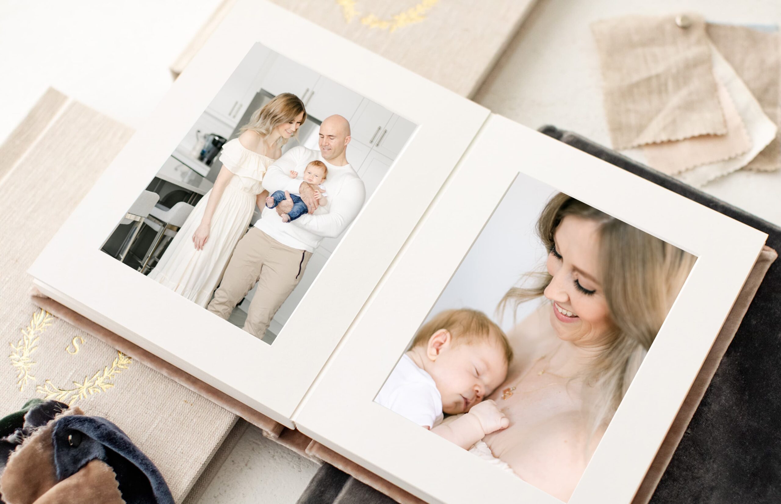 Heirloom Photography Artwork Example with Mother and Newborn