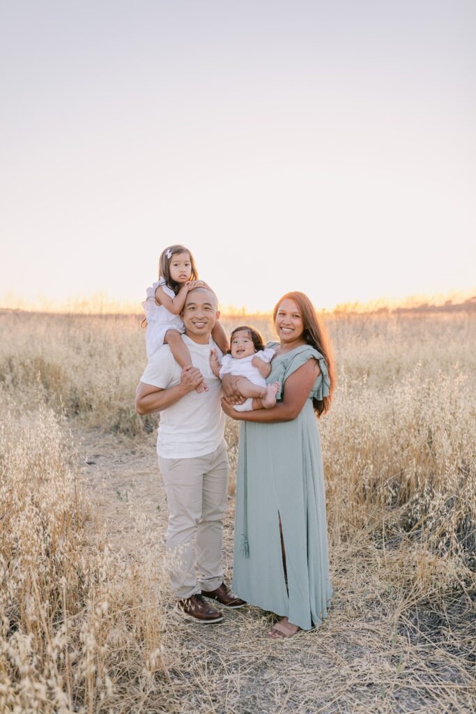 Family portrait in Orange County Nature