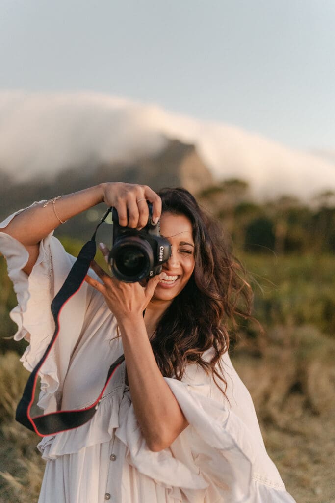 Reshma Songagar and her family explore Signal Hill in South Africa